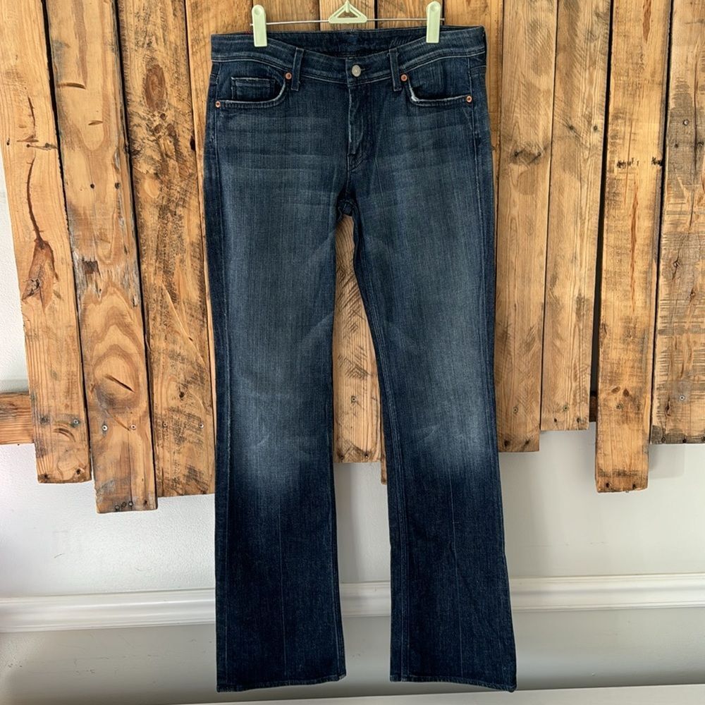 7 For All Mankind Women's Boot Cut Jeans - Dark Blue
